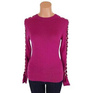 Jonathan Simkhai Merino Wool O-Ring Sweater Size XS Purple